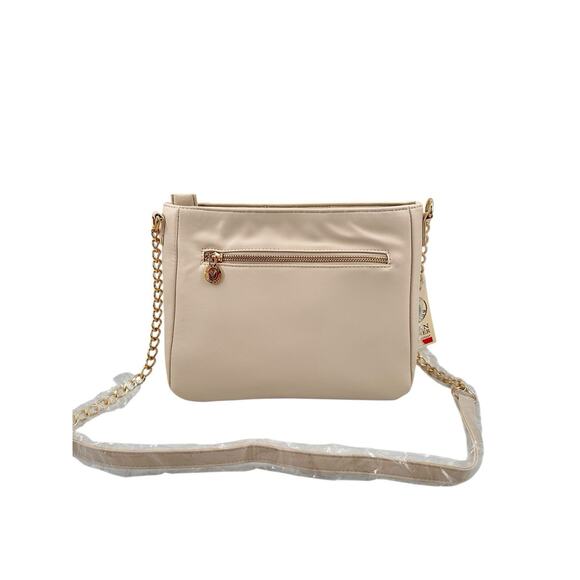 Valentino Orlandi NWT Bone Quilted Vegan Leather Cross Body Handbag Purse $278 - Picture 4 of 14
